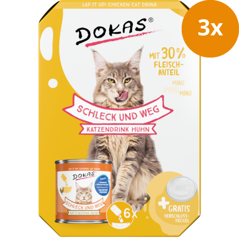 Dokas Cat Snack Schleck und weg Katzendrink 6x100g
