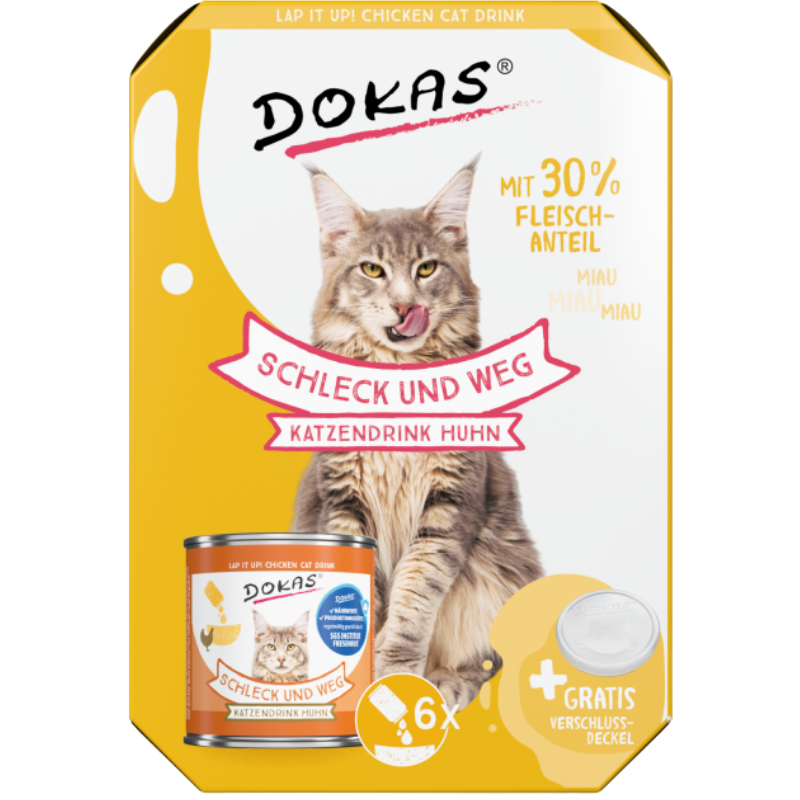 Dokas Cat Snack Schleck und weg Katzendrink 6x100g