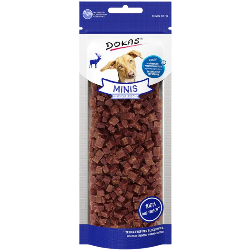 DOKAS Dog Minis Hirschfleisch 60 g  | Hundesnack
