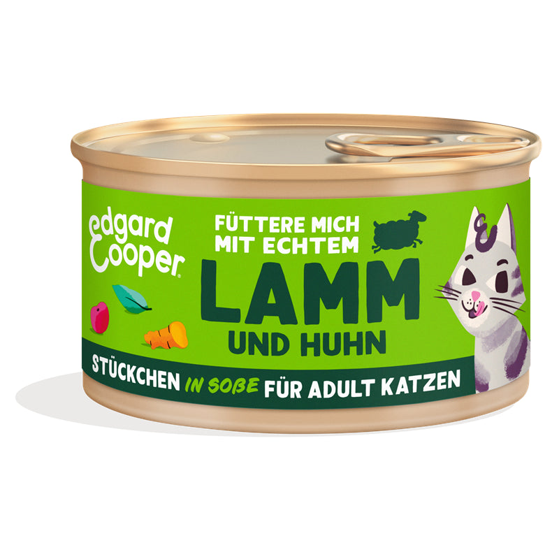 Edgard & Cooper Paté Adult Lamm und Freilaufhuhn mit Cranberrys, Salbei und Baldrian 85g
