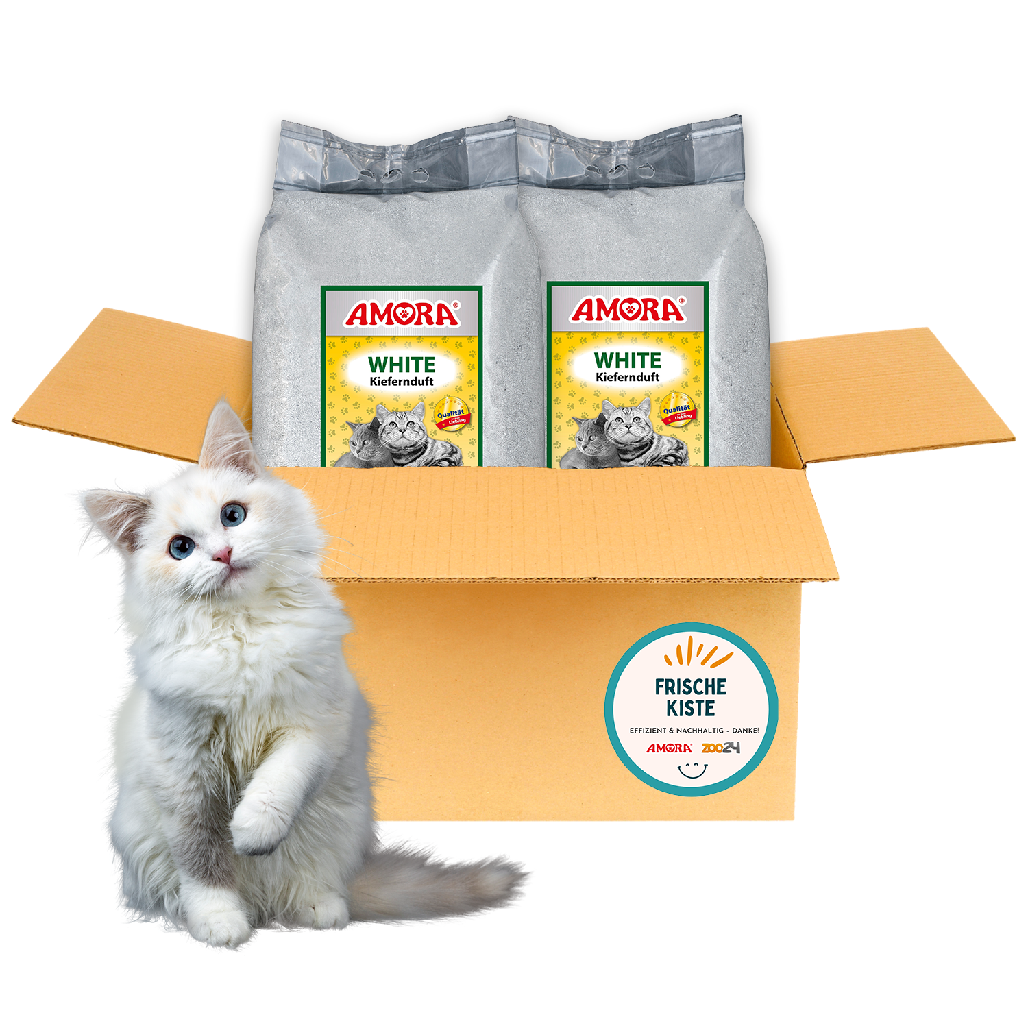 AMORA Katzenstreu White Kiefernduft