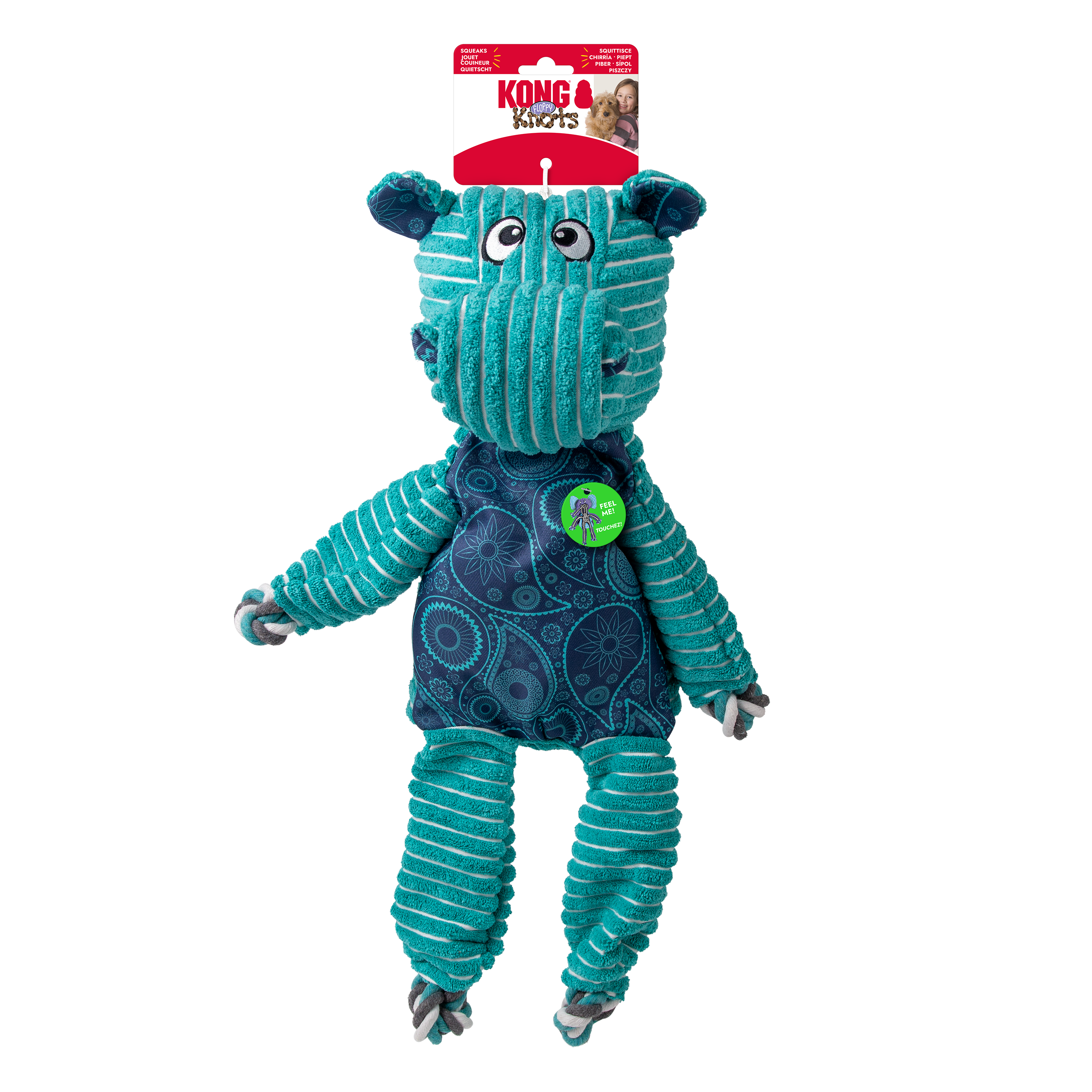 KONG Floppy Knots Hippo Jumbo