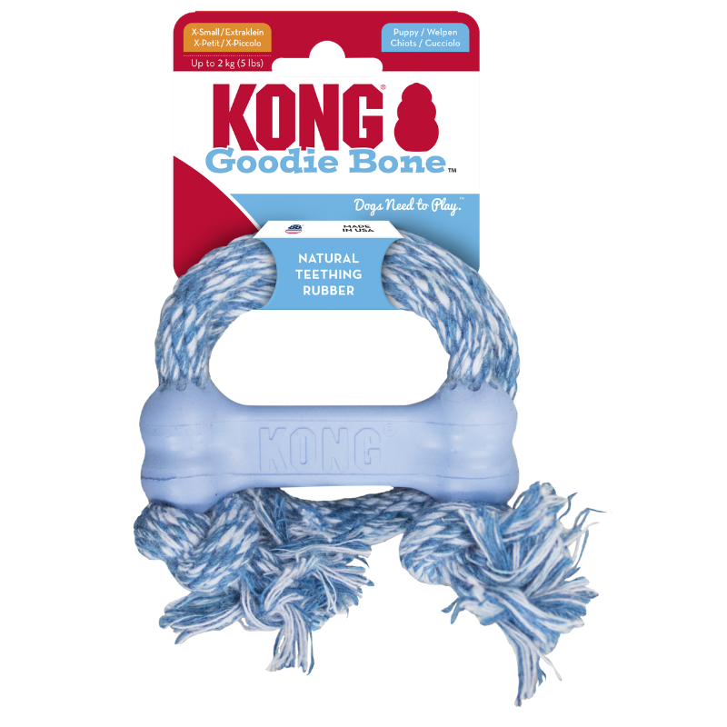 KONG Puppy Goodie Bone mit Seil Sortiert