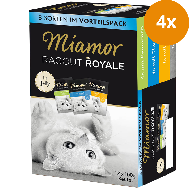 Miamor Ragout Royale in Jelly Multimix Kaninchen, Huhn & Thunfisch 1200 g