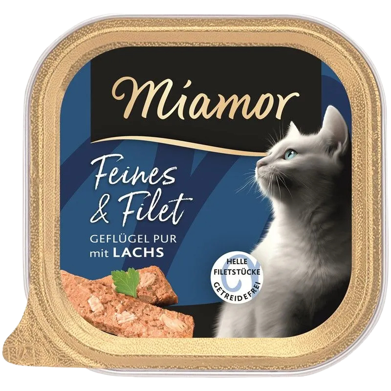 Miamor Schale Feines & Filet Geflügel Pur & Lachs