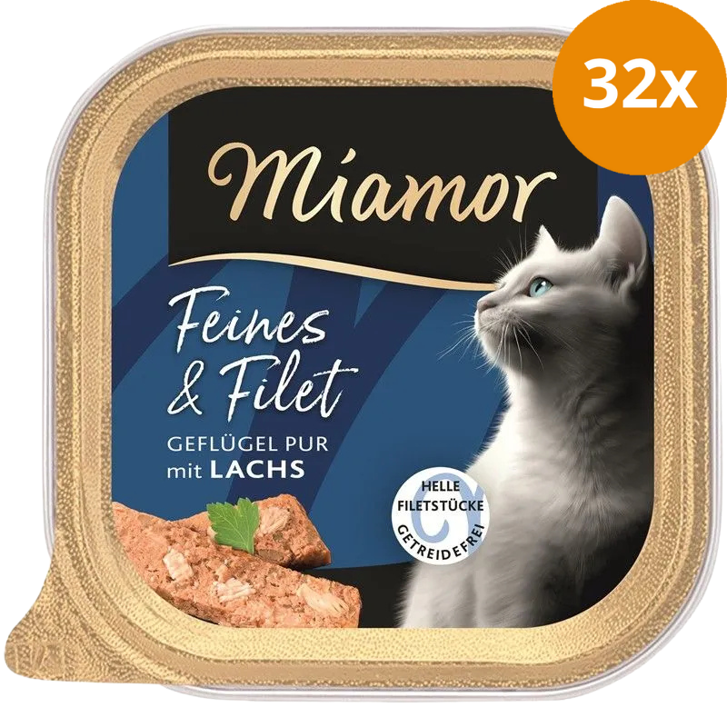 Miamor Schale Feines & Filet Geflügel Pur & Lachs