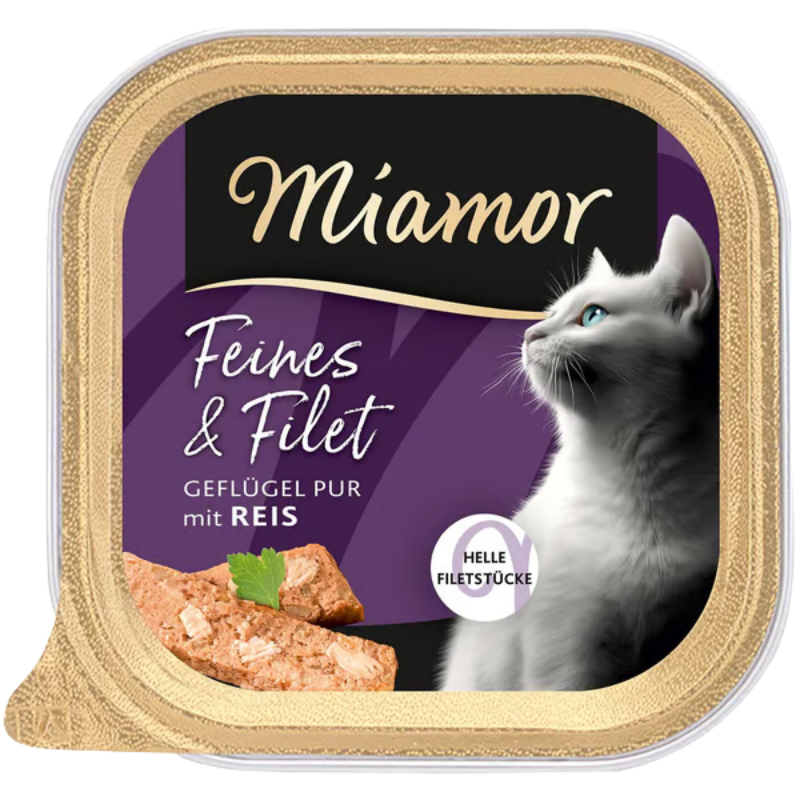 Miamor Schale Feines & Filet Geflügel Pur & Reis 100 g