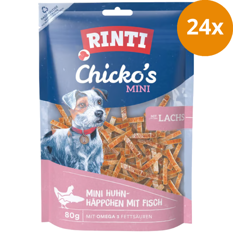 Rinti Extra Chicko Mini Huhn-Häppchen mit Lachs 80 g