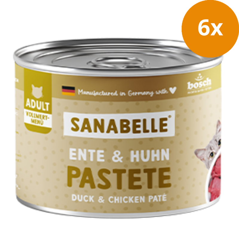Sanabelle Nassfutter mit Ente & Huhn 195 g
