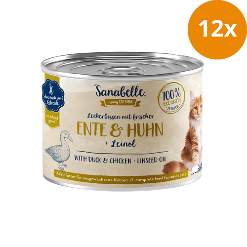 Sanabelle Nassfutter mit Ente & Huhn 195 g