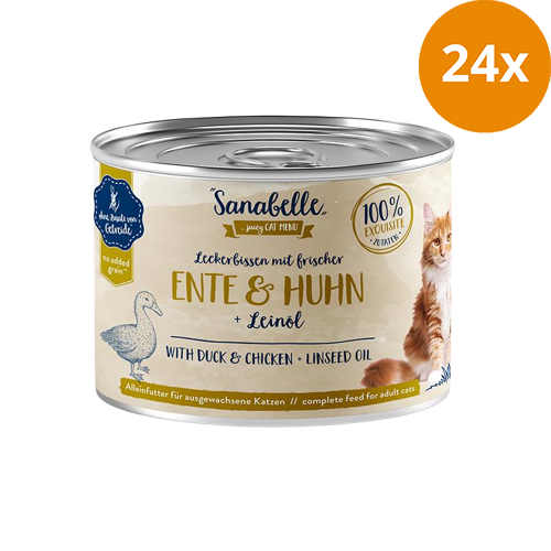 Sanabelle Nassfutter mit Ente & Huhn 195 g