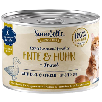 Sanabelle Nassfutter mit Ente & Huhn 195 g