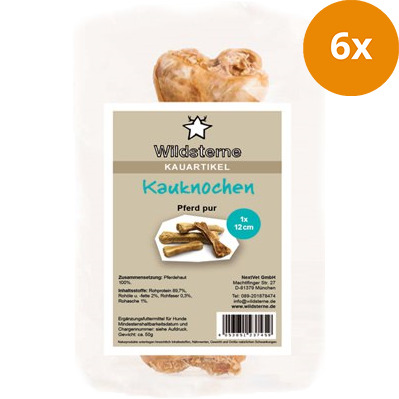 Wildsterne Kauknochen Pferd pur 12 cm (65 g)