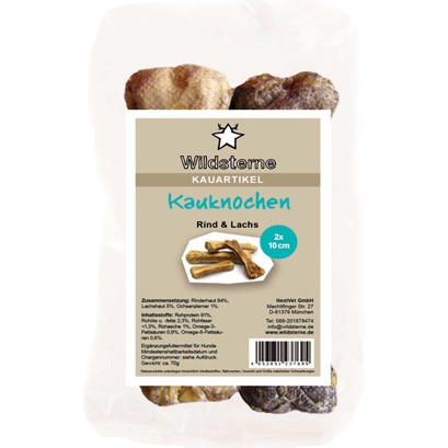 Wildsterne Kauknochen Rind & Lachs 10 cm (70 g)