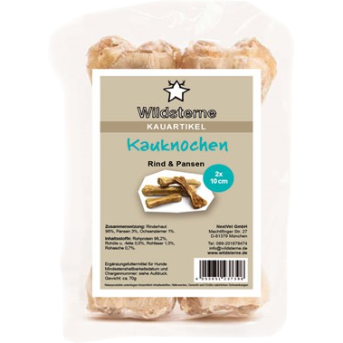 Wildsterne Kauknochen Rind & Pansen 10 cm (70 g)